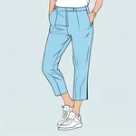 pale blue capri pants image